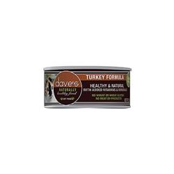 Dp11372 Daves Naturally Healthy Turkey Can Cat Food - Pack Of 24
