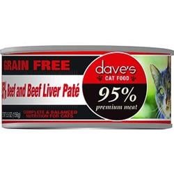 Dp11351 95 Percent Premium Meat Grain-free Beef & Beef Liver Pate Canned Cat Food, 5.5 Oz - Case Of 24