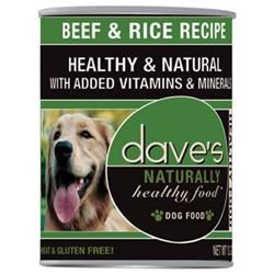 Daves Naturally Healthy Dp11153 Naturally Healthy Beef & Rice Can Dog, 12-13 Oz.