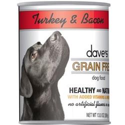 Daves Naturally Healthy Dp11253 Turkey & Bacon Dog, 12 - 13 Oz.