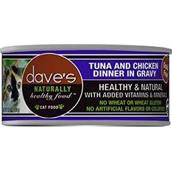 Daves Naturally Healthy Dp11285 Naturally Healthy Tuna - Chicken Can Cat Food - 5.5 Oz.