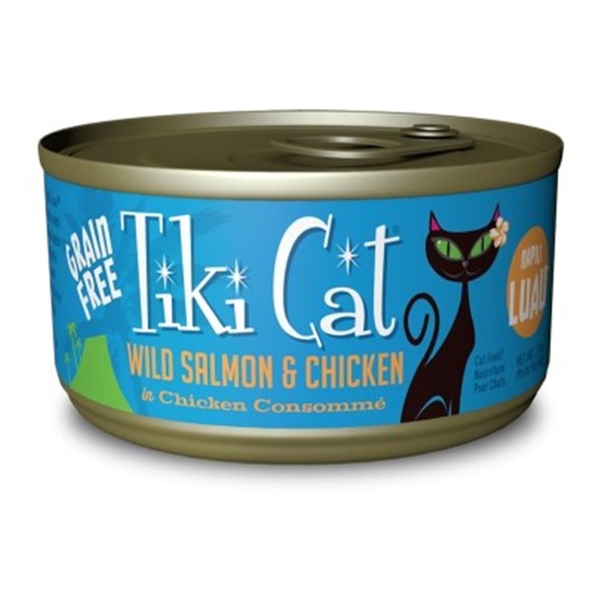 Tk10784 Tiki Cat Napili Luau Grain-free Wild Salmon & Chicken Wet Cat Food - 2.8 Oz - Case Of 12