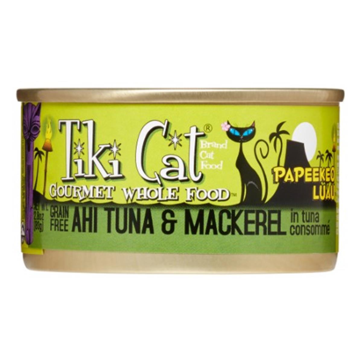 Tk10785 Tiki Papeekeo Luau Ahi Tuna & Mackerel All Stages Canned Cat Food - 2.8 Oz - Case Of 12