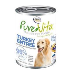 Tu96101 13 Oz Purevita Grain-free Turkey Canned Dog Food - Case Of 12