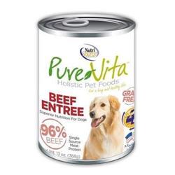 Tu96103 13 Oz Purevita Grain-free Beef Canned Dog Food - Case Of 12