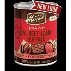 12.7 oz Grain Free Real Beef, Lamb & Buffalo Can - Case of 12