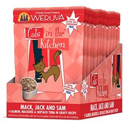 Wu00826 3 Oz The Kitchen Mack Jack & Sam Cat Pouches Wet Cat Food - Case Of 12