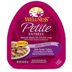 Om09081 3 Oz Wellness Petite Entrees Mini-filets Grain Free Tender Turkey Recipe Wet Dog Food - Case Of 12