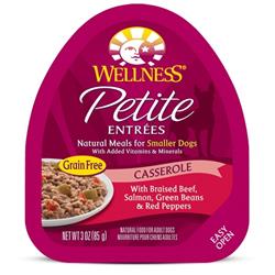 Om09086 3 Oz Wellness Petite Entrees Casserole Grain Free Natural Beef & Salmon Recipe Wet Dog Food - Case Of 12