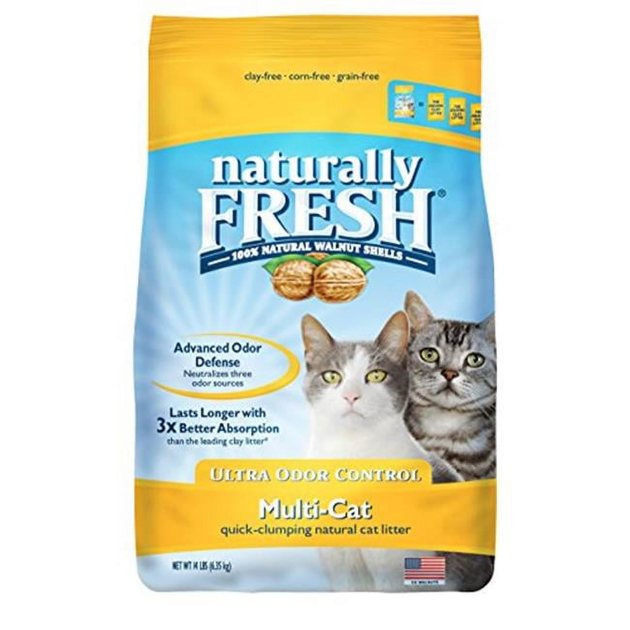Eco-shell, Purr & Simple Es22005 14 Lbs Naturally Fresh Walnut-based Ultra Odor Control Quick Clumping Multi Cat Litter