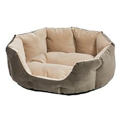 Mw02408 Tulip Bolster Dog Bed - Gray, Small