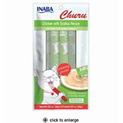 Ib00659 0.5 Oz Churu Chicken With Scallop Puree Cat Treat - Pack Of 4