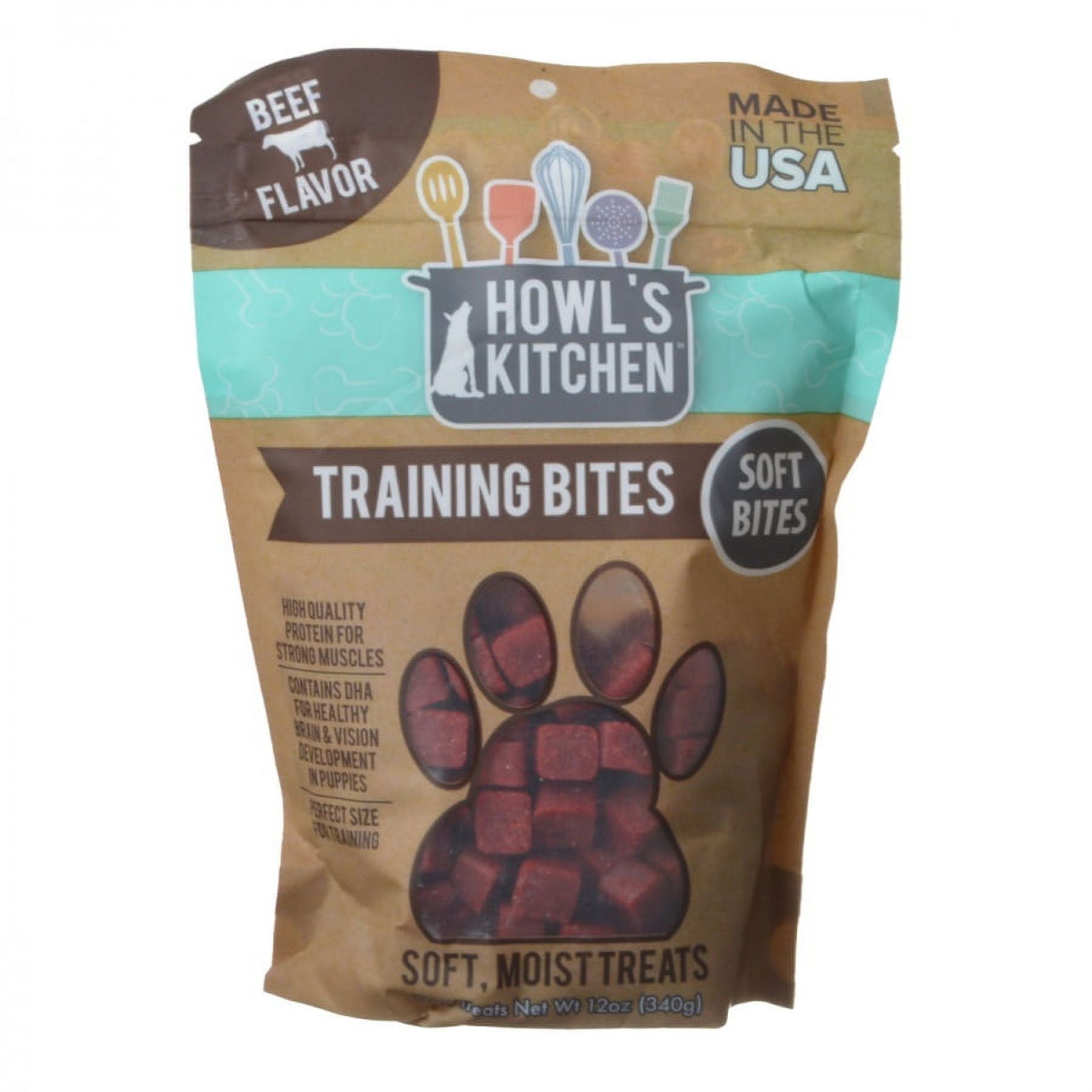 Scott Pet Products Tt98722 12 Oz Howls Kitchen Training Bites Beef Flavor Dog Treats