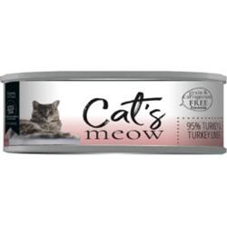 Dp11793 5.5 Oz Cats Meow 95 Percent Turkey & Turkey Liver - Case Of 24
