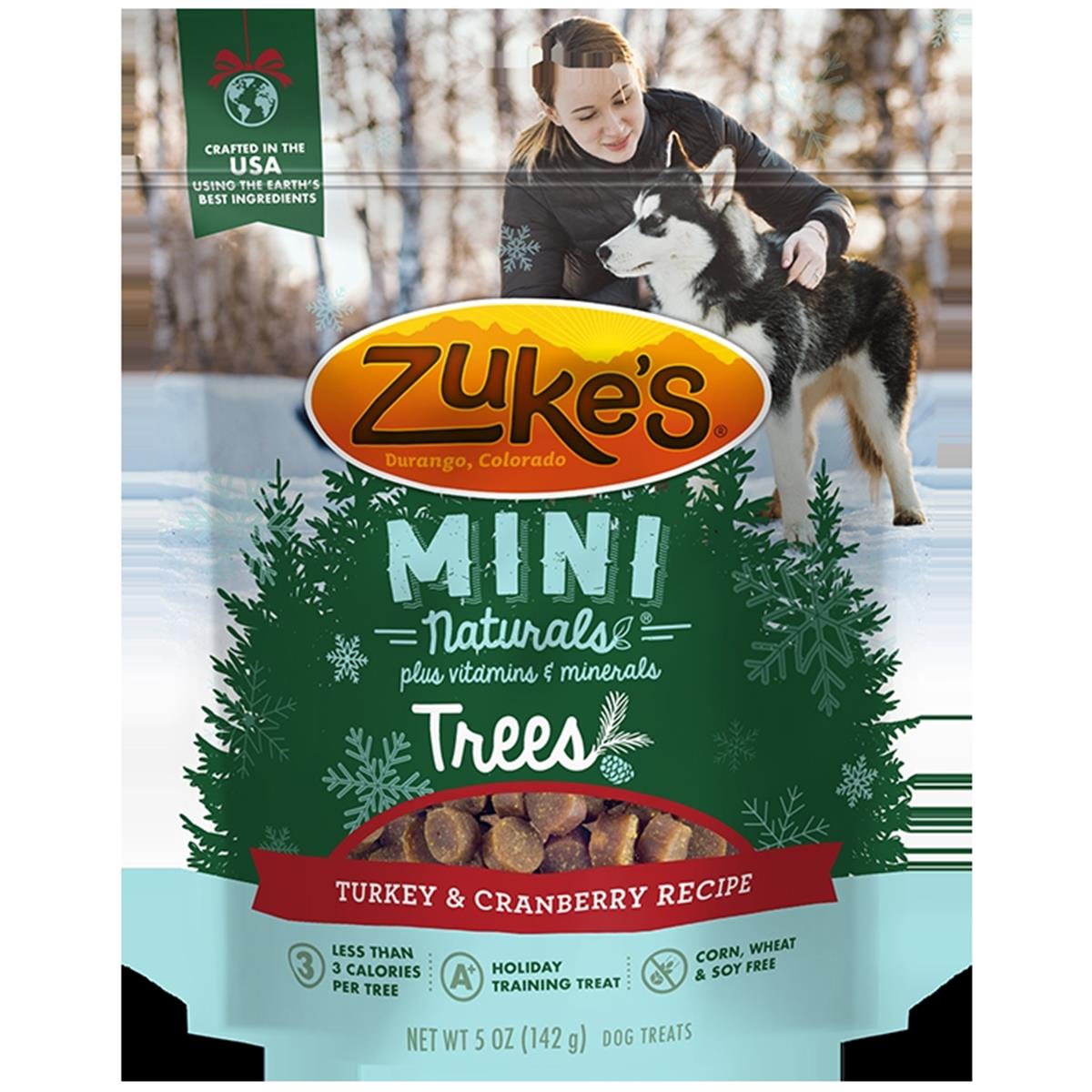 Zk33004 5 Oz Zukes Xmas Trees Mini Naturals Turkey & Cranberry Dog Treat