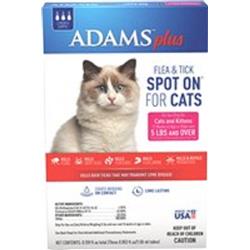 Ad00317 Over 5 Lbs Adams Plus Flea & Tick Spot On Cat - Pack Of 3