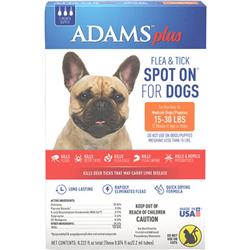 Ad02157 15 -30 Lbs Adams Plus Flea & Tick Spot On Dog - Pack Of 3
