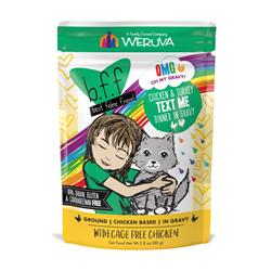 Wu01626 3 Oz Best Feline Friend Omg Text Me Pouch Cat Food, Pack Of 12