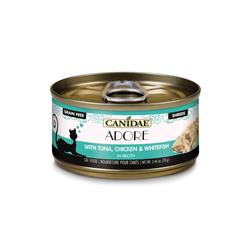 Cd10223 2.4 Oz Adore Cat Food Can - Tuna, Chicken & Whitefish, Case Of 24