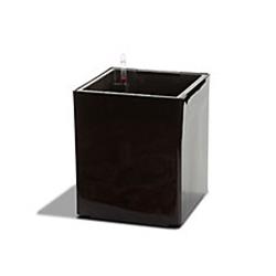 12301 Self Watering Modena Cube Planter, Gloss Black