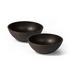 13122 3.75 X 10 X 10 In. Valencia Planter Bowl, Textured Brown - Pack Of 2