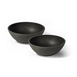 13222 3.75 X 10 X 10 In. Valencia Planter Bowl, Textured Charcoal - Pack Of 2