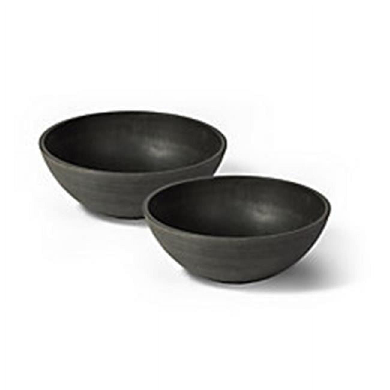 13232 4.5 X 12 X 12 In. Valencia Planter Bowl, Textured Charcoal - Pack Of 2