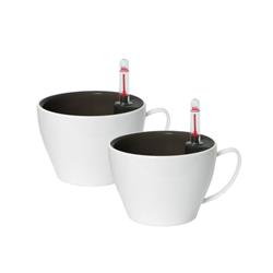 15423 5.5 In. Modena Cappucino Cup, Gloss White - Pack Of 2