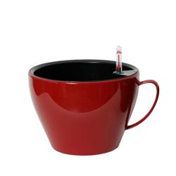 15512 7 In. Modena Cappucino Cup, Gloss Red