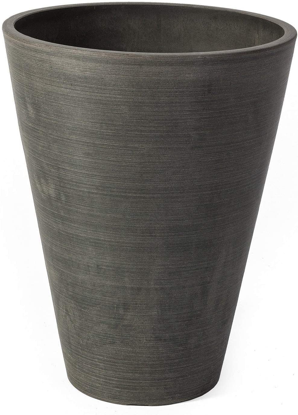 16230 18 X 12.5 X 12.5 In. Valencia Round Planter Pot, Textured Charcoal