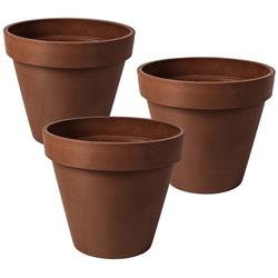 18731 4 X 4.25 X 4.25 In. Round Banded Planter, Terracotta - Pack Of 3