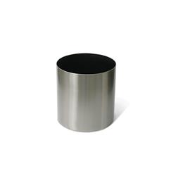 29530 12 X 12 X 12 In. Stainless Steel Straight Round Planter, Brushed Silver
