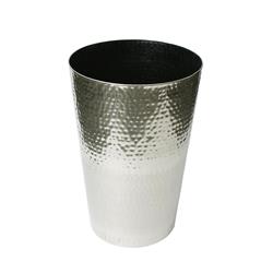29840 23.5 X 15.75 X 15.75 In. Stainless Steel Round Tapered Planter, Hammered Texture