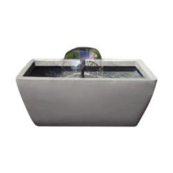 36001 50 Gal Manhattan Contemporary Charcoal Patio & Deck Pond Water Feature Kit With Light