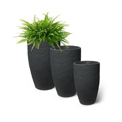 87201 20 X 12.6 In. Athena Self Watering Planter - 100 Percent Recycled - Black