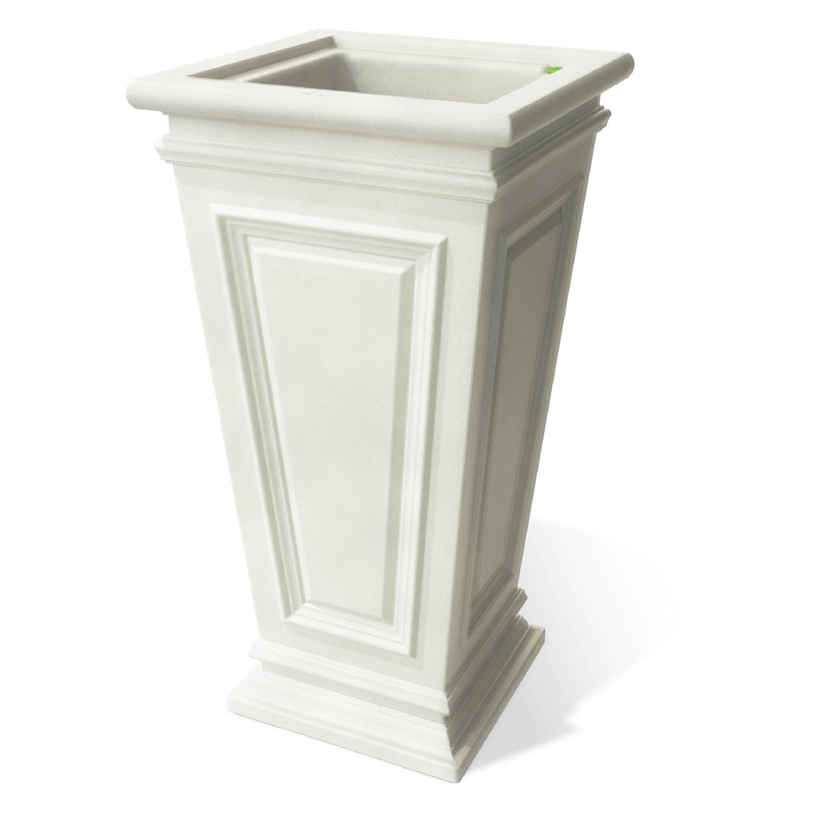 88408 27 X 14 In. Covington Self Watering Planter With Tall Square Taper - White