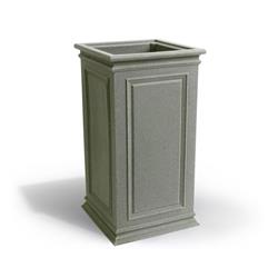 88806 27 X 14 In. Covington Self Watering Planter With Square Pillar - Taupestone