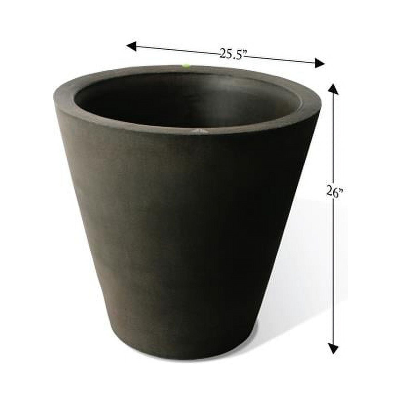 89314 26 X 26 In. Olympus Self Watering Planter - Coarse Ribbed Texture - Brownstone