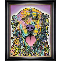 Autograph Authentic AAAPA32358 Silence is Golden Dog Art Giclee Print by Dean Russo