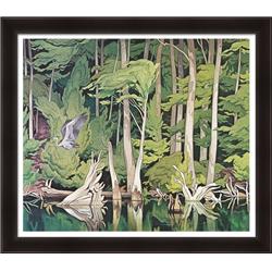 Autograph Authentic AAAPA32447 A.J Casson Limited Edition Group of Seven Blue Heron Print