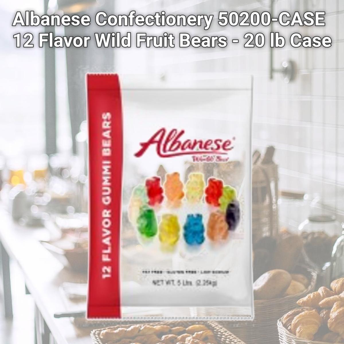 Picture of Albanese Confectionery 50200-CASE 12 Flavor Wild Fruit Bears - 20 lb Case