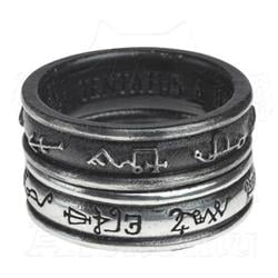 R212n Demon Black & Angel White Ring - Size N
