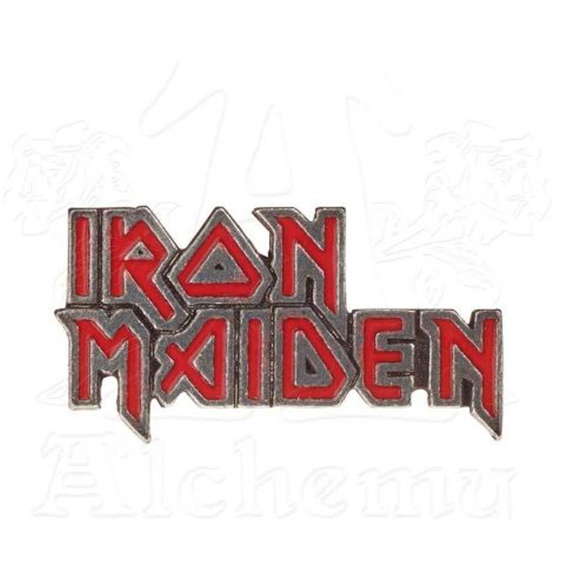 Pc505 Iron Maiden Pin Badge, Enamelled Logo