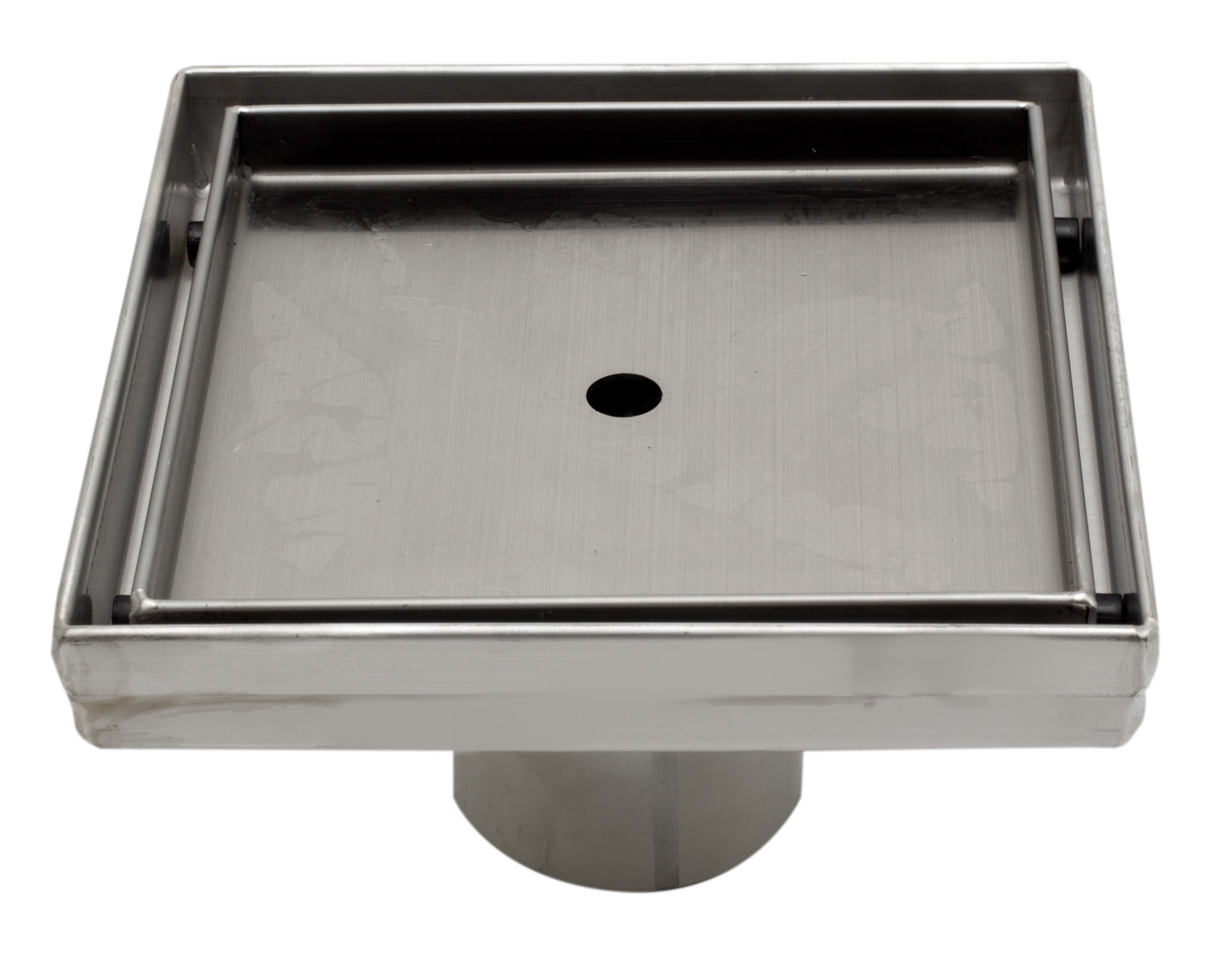 5 X 5 In. Modern Square Stainless Steel Shower Drain With Cover