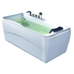 Lk1102-l White Acrylic 63 Inch Soaking Tub With Fixtures