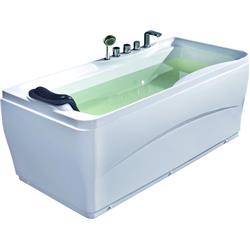 Lk1102-r White Acrylic 63 Inch Soaking Tub With Fixtures