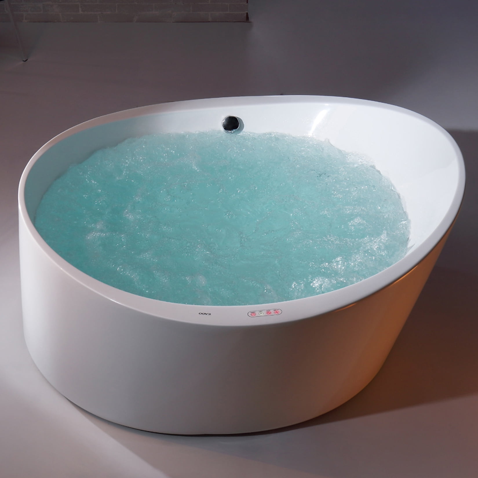 Am2130 6 Ft. Round Free Standing Acrylic Air Bubble Bathtub