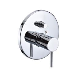 Ab1701-pc Pressure Balanced Round Shower Mixer With Diverter - Polished Chrome