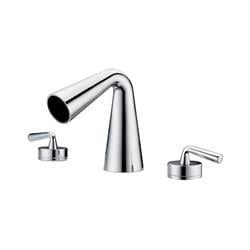 Ab1790-pc Polished Chrome Widespread Cone Waterfall Bathroom Faucet