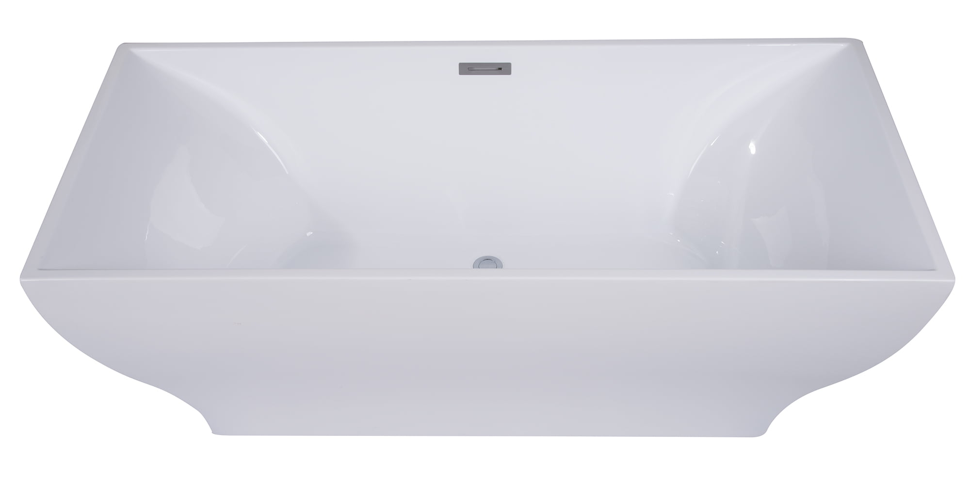 Ab8840 67 In. Universal Matte White Rectangular Acrylic Free Standing Soaking Bathtub